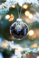 Dark blue Christmas tree ball