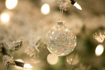 transparent Christmas tree ball