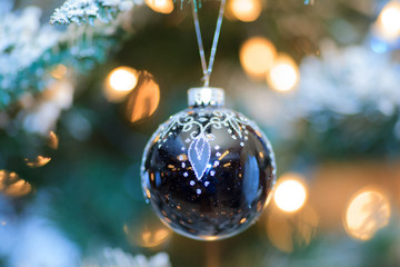 Dark blue Christmas tree ball