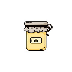 Honey jar web icon. Vector illustration in flat style isolated