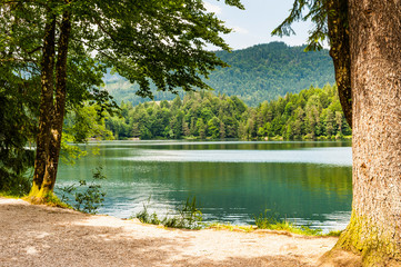 The beautiful lake in Hechtsee in the Tyrol region of Austria