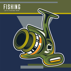 Gone fishing advertising poster