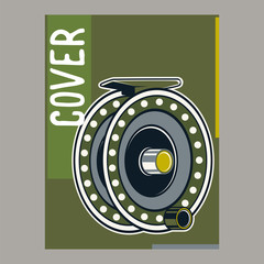 Obraz premium Retro poster of fisherman club