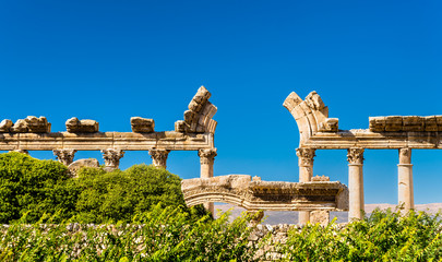 Ruins of Bustan al-Khan at Baalbek, Lebanon