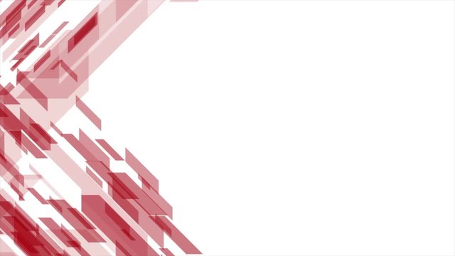 Bright red tech geometric abstract motion design. Seamless loop. Video animation Ultra HD 4K 3840x2160