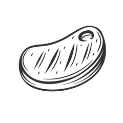 Steak meat, outline