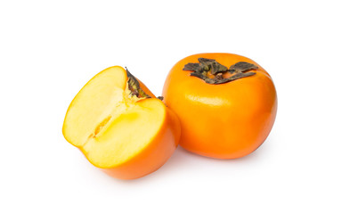 Fototapeta na wymiar Persimmon fruit isolated on white background.