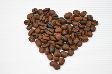 coffee beans  heart shape