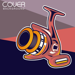 Vintage Bass fishing label - Vector