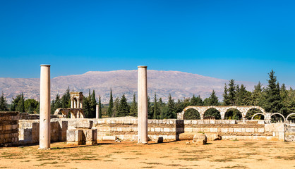 Ruins of the Umayyad citadel at Anjar. The Beqaa Valley, Lebanon
