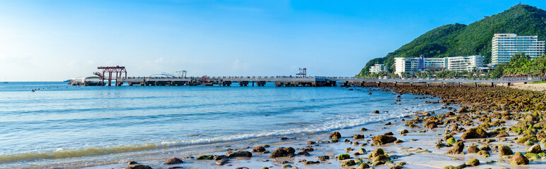 panorama of the sanya beach