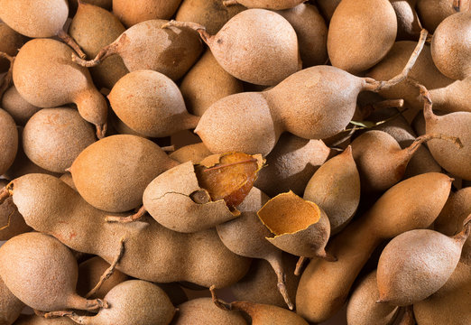 Organic Tamarind - Tamarindus indica. Top view