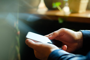 Businessman talking on the phone