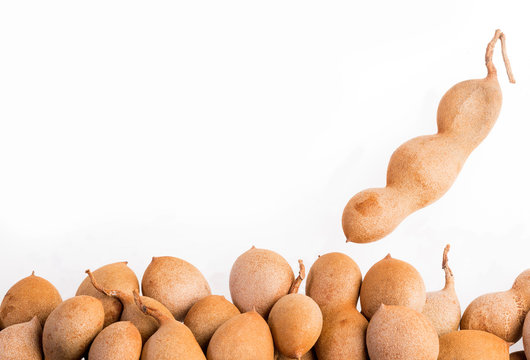 Organic Tamarind - Tamarindus indica. Top view