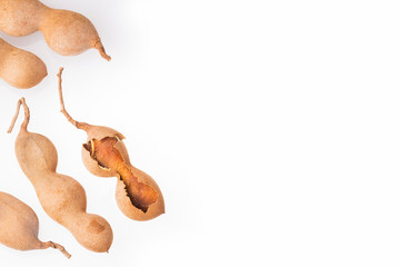 Organic Tamarind - Tamarindus indica. Top view