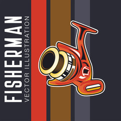 Retro poster of fisherman club