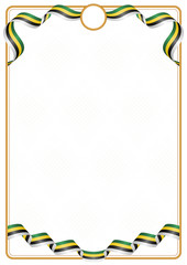 Frame and border of Dominica colors flag