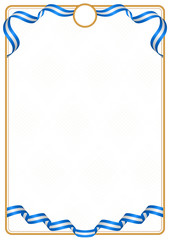 Frame and border of Nicaragua colors flag