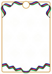 Frame and border of Namibia colors flag