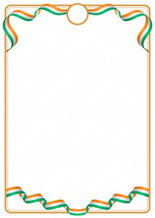Frame and border of Ivory Coast colors flag