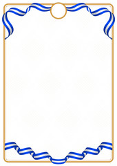 Frame and border of Israel colors flag