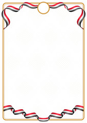 Frame and border of Egypt colors flag