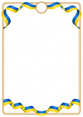 Frame and border of Ukraine colors flag