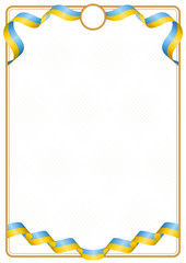 Frame and border of Tuva colors flag