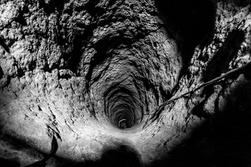 underground tunnel ancient ventilation pipe