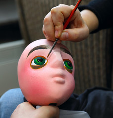 Painting artist puppet theater puppet theater