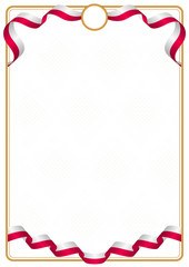 Frame and border of Greenland colors flag