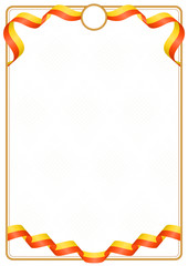 Frame and border of Bhutan colors flag