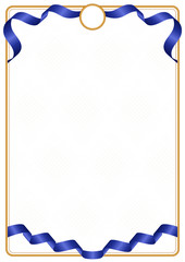 Frame and border of European Union colors flag