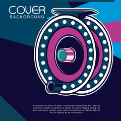 Obraz premium Fishing store advertisement retro poster, rod hooks and baits, big fish catch. Vector fisherman tackles. Pike, salmon or carp fishery and sport adventure. Vintage signboard - Vector