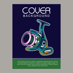 Fototapeta premium Fishing club vintage logo design, emblem of the trout fishermen, grange print stamps, fisher typography emblem, Vector