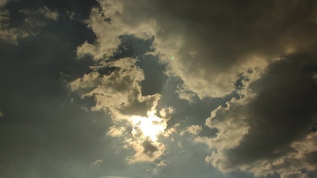 Timelapse of clouds moving across the sun.