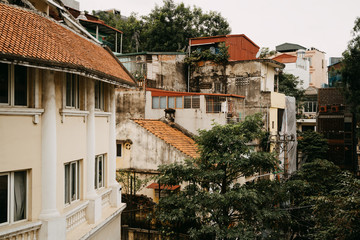 Fototapeta na wymiar Hanoi city old town. Vietnam cityscape at day