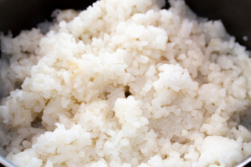 cooked rice closeup food background