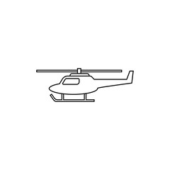 Helicopter monochrome icon