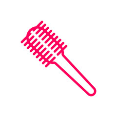 Hair brush icon . Editable line hair brush icon from barber. Trendy hair brush icon for web and mobile.