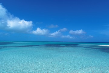 Caribbean sea, Los Roques. Vacation in the blue sea and deserted islands. Peace, dream. Fantastic landscape