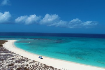 Caribbean sea, Los Roques. Vacation in the blue sea and deserted islands. Peace, dream. Fantastic landscape