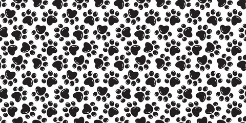 Dog Paw seamless pattern vector footprint french bulldog cartoon tile background repeat wallpaper scarf isolated illustration cartoon