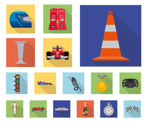 Vector design of car and rally sign. Collection of car and race stock vector illustration.