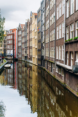 Amsterdam, Netherlands September 5, 2017 : Streets, canals and architecture of Amsterdam. Netherlands