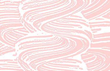 Grunge texture. Distress pink rough trace. Fair ba