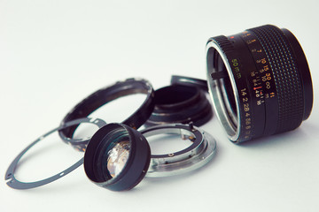 disassembled lens