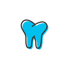 Tooth dental icon graphic design template vector