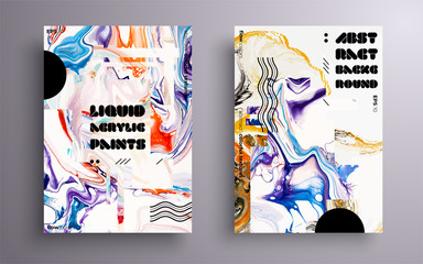 Artistic covers design. Liquid marble texture. Creative fluid colors backgrounds. Applicable for design covers, presentation, invitation, flyers, annual reports, posters and business cards.