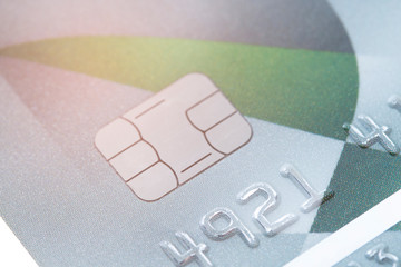 close-up of credit card background.